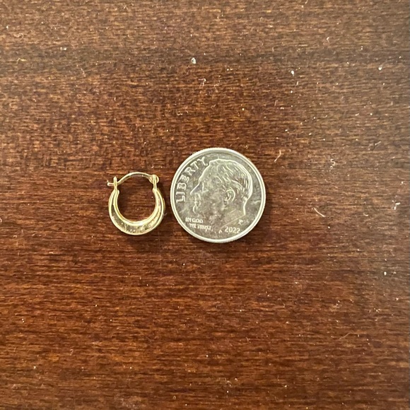 Infant Gold Hoop Earrings - Picture 3 of 3